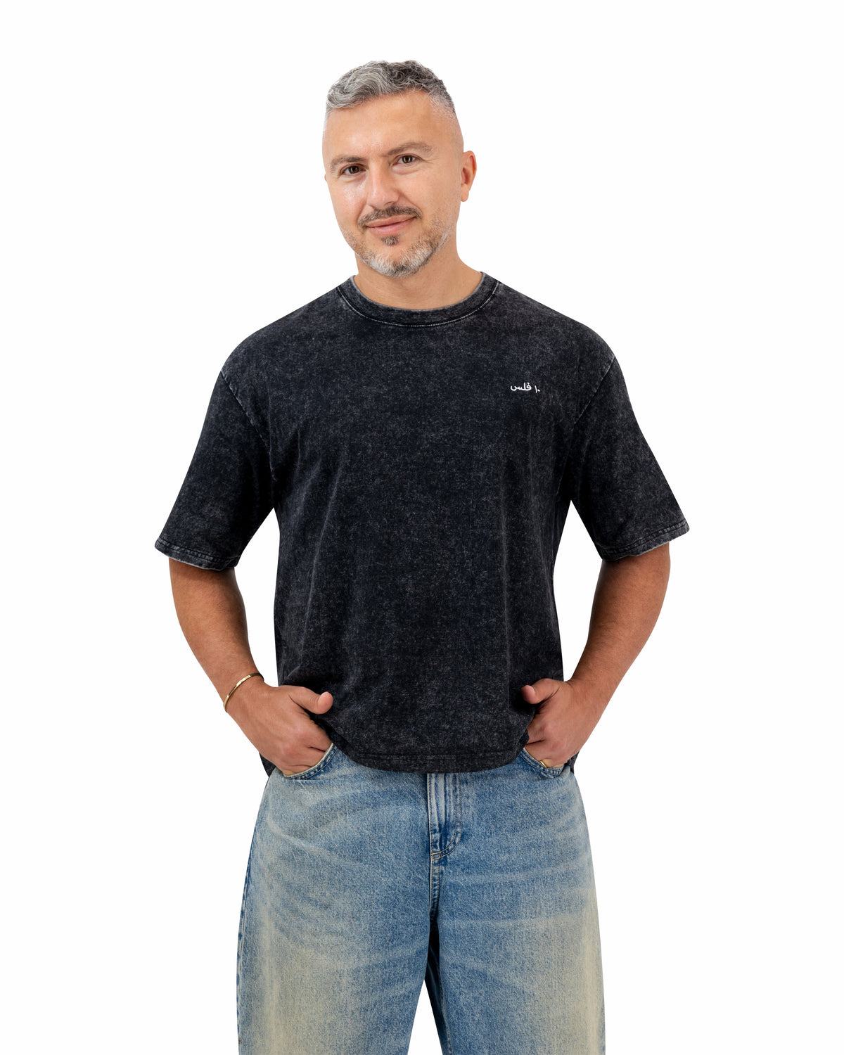 10 Fils Black Oversized T-shirt