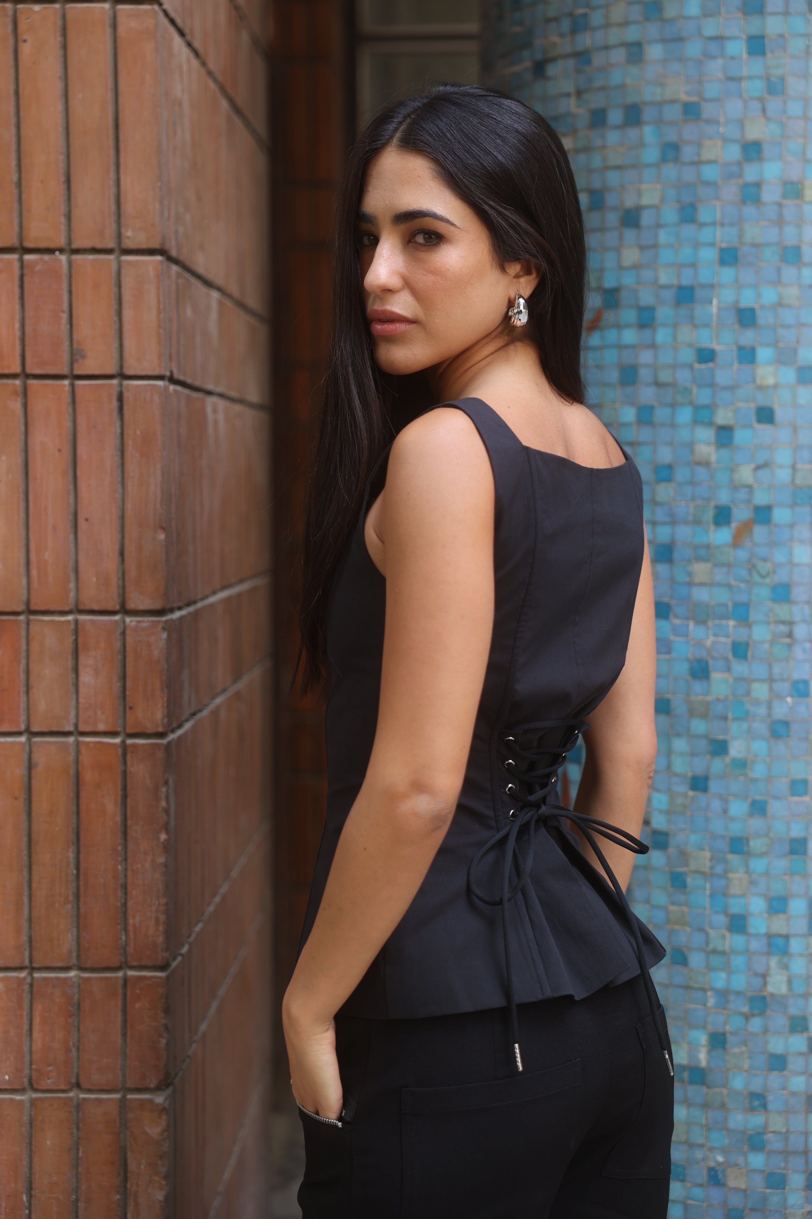 Back detail of the Edge top by Haïa