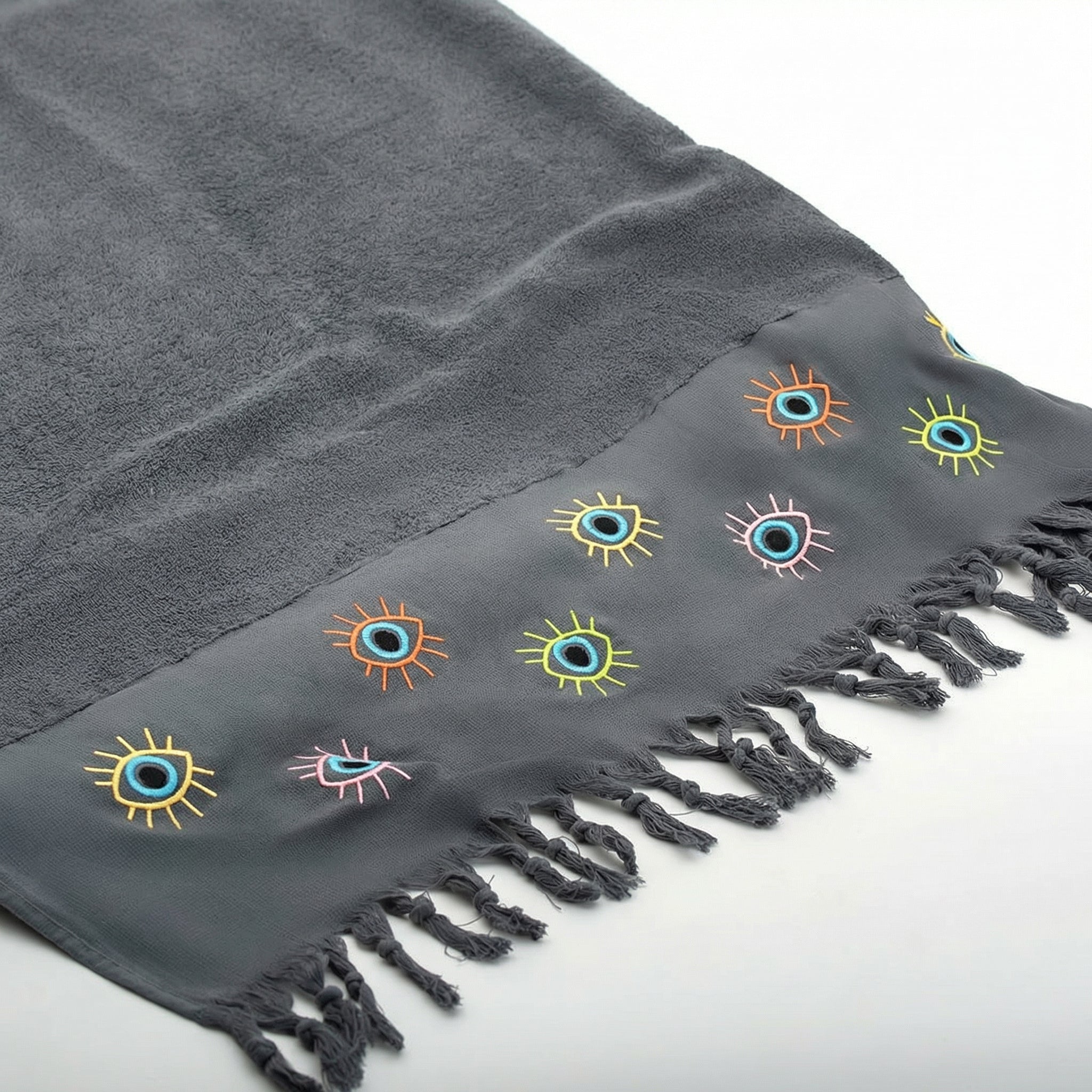 Bora Beach Towel with Lashes Design Embroidery