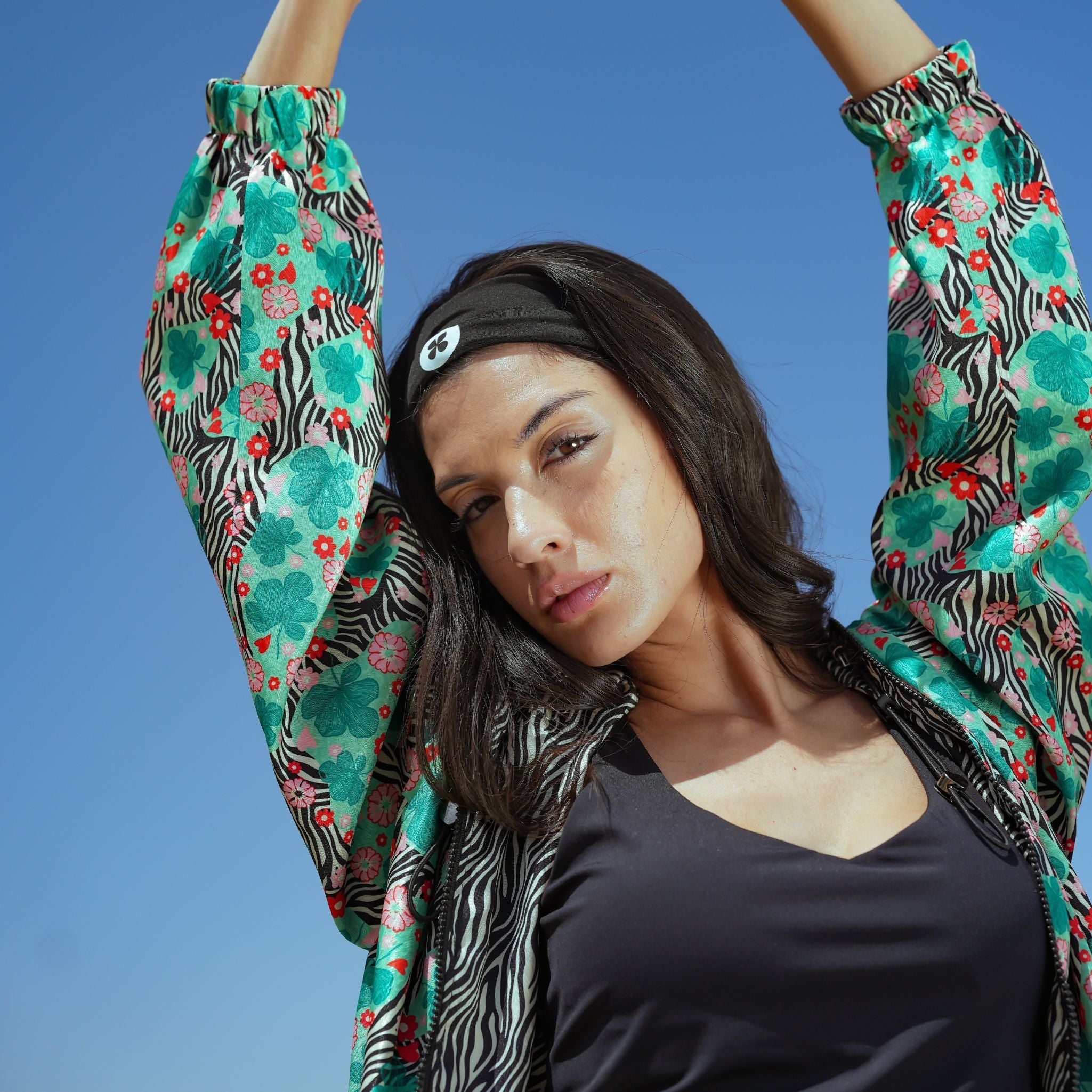 Bloom Reversible Cropped Hoodie Jacket -