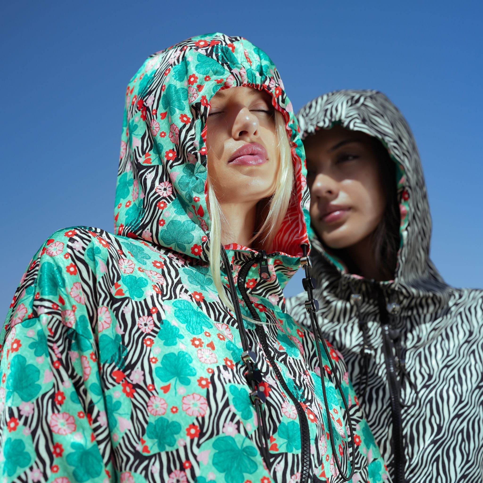 Bloom Reversible Cropped Hoodie Jacket -