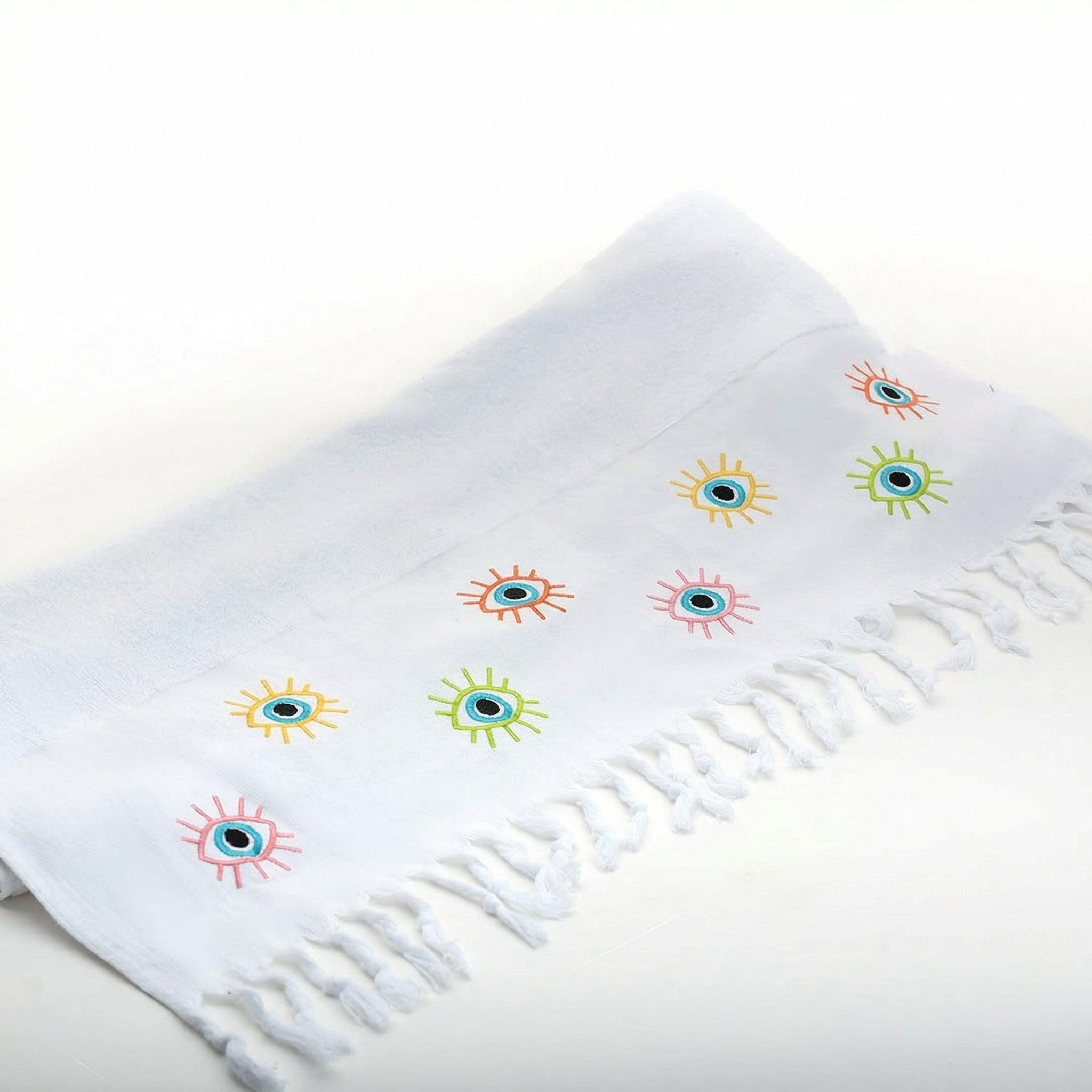 Bora Beach Towel with Lashes Design Embroidery