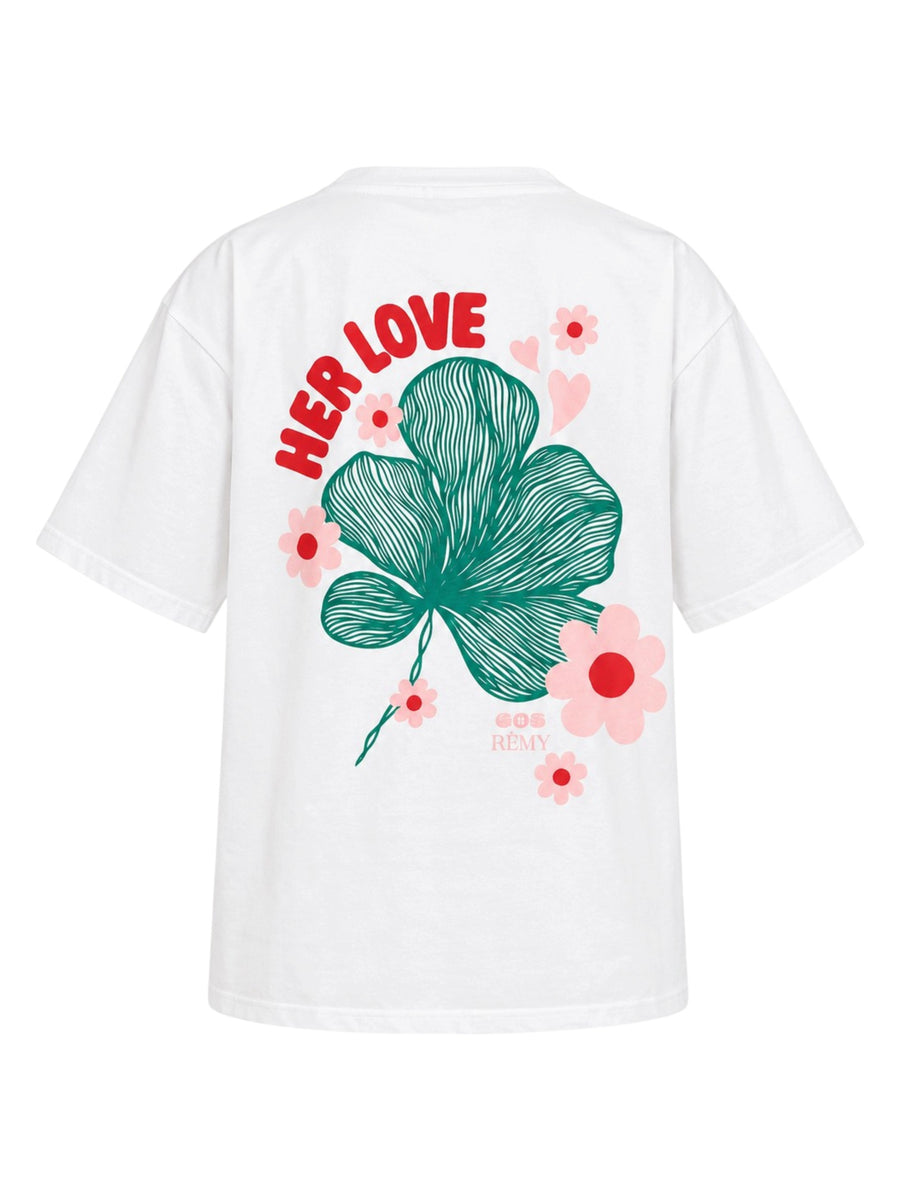 Back of the EOS x Remy Bloom Tee