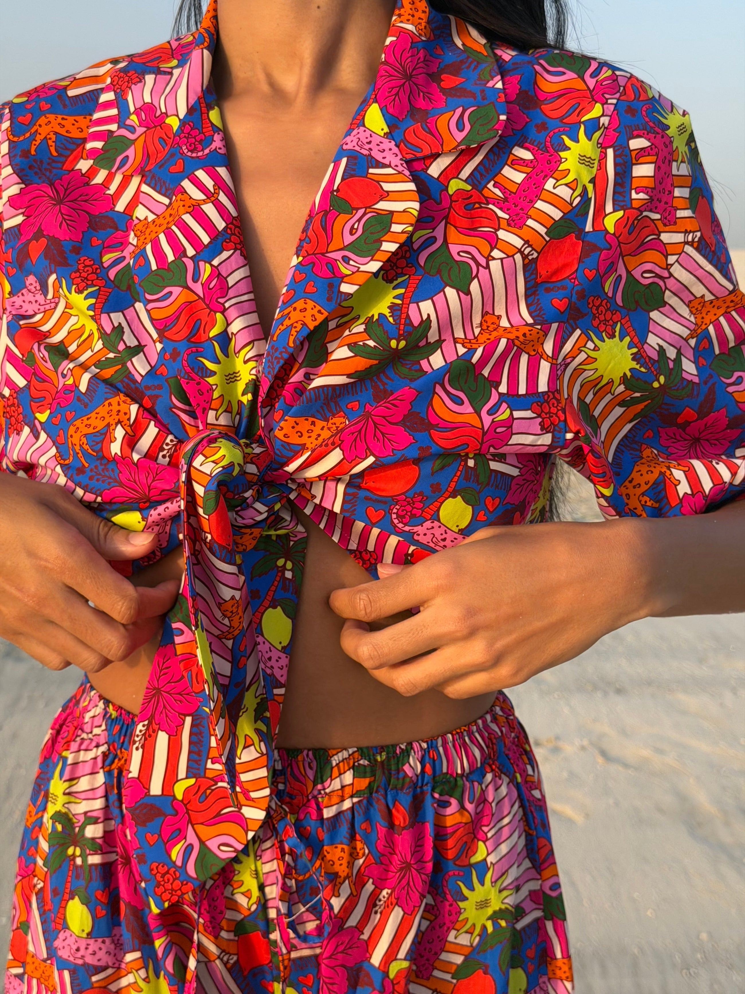EOS Summer Jungle Kimono Crop Top -