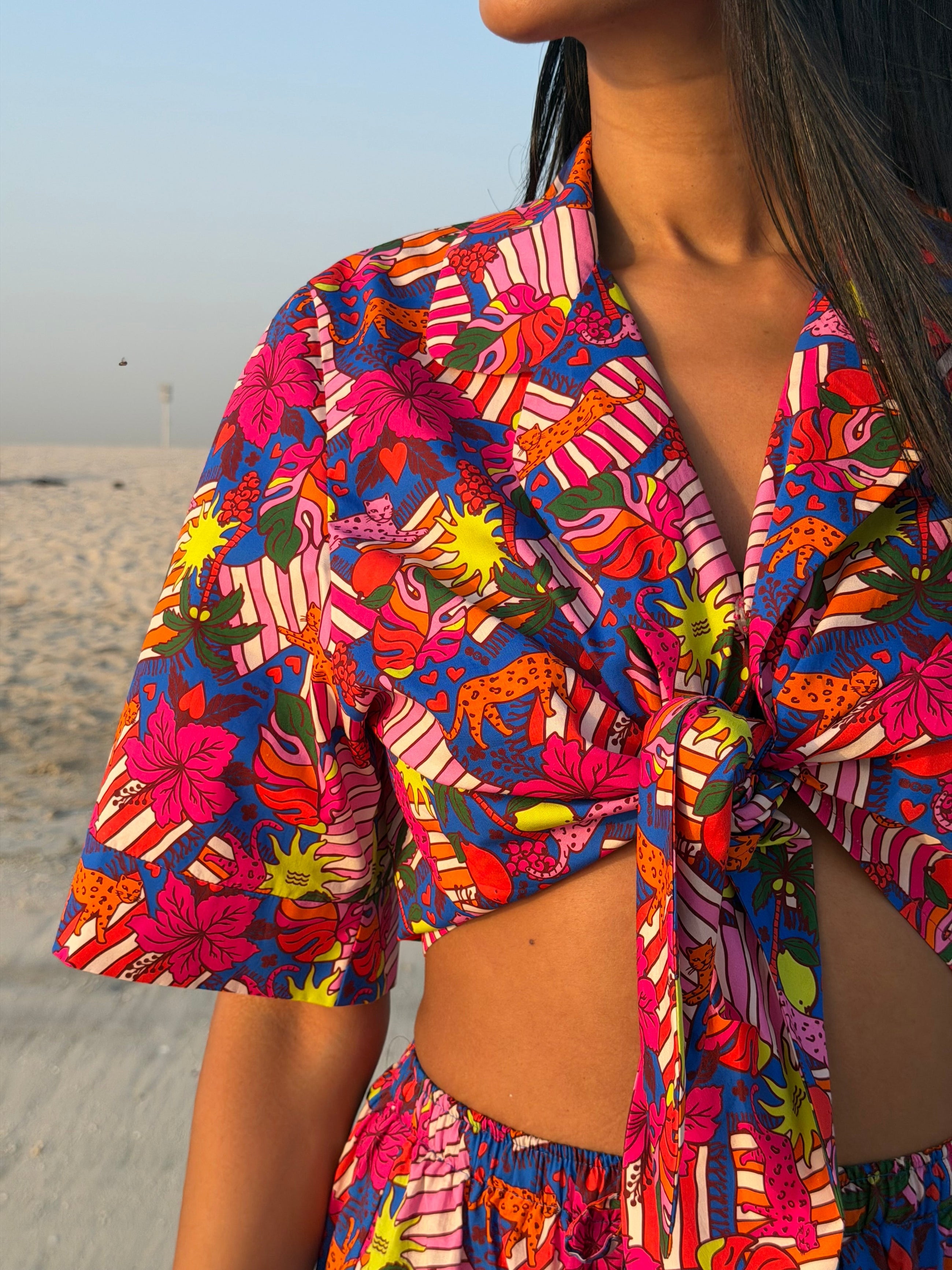 EOS Summer Jungle Kimono Crop Top -