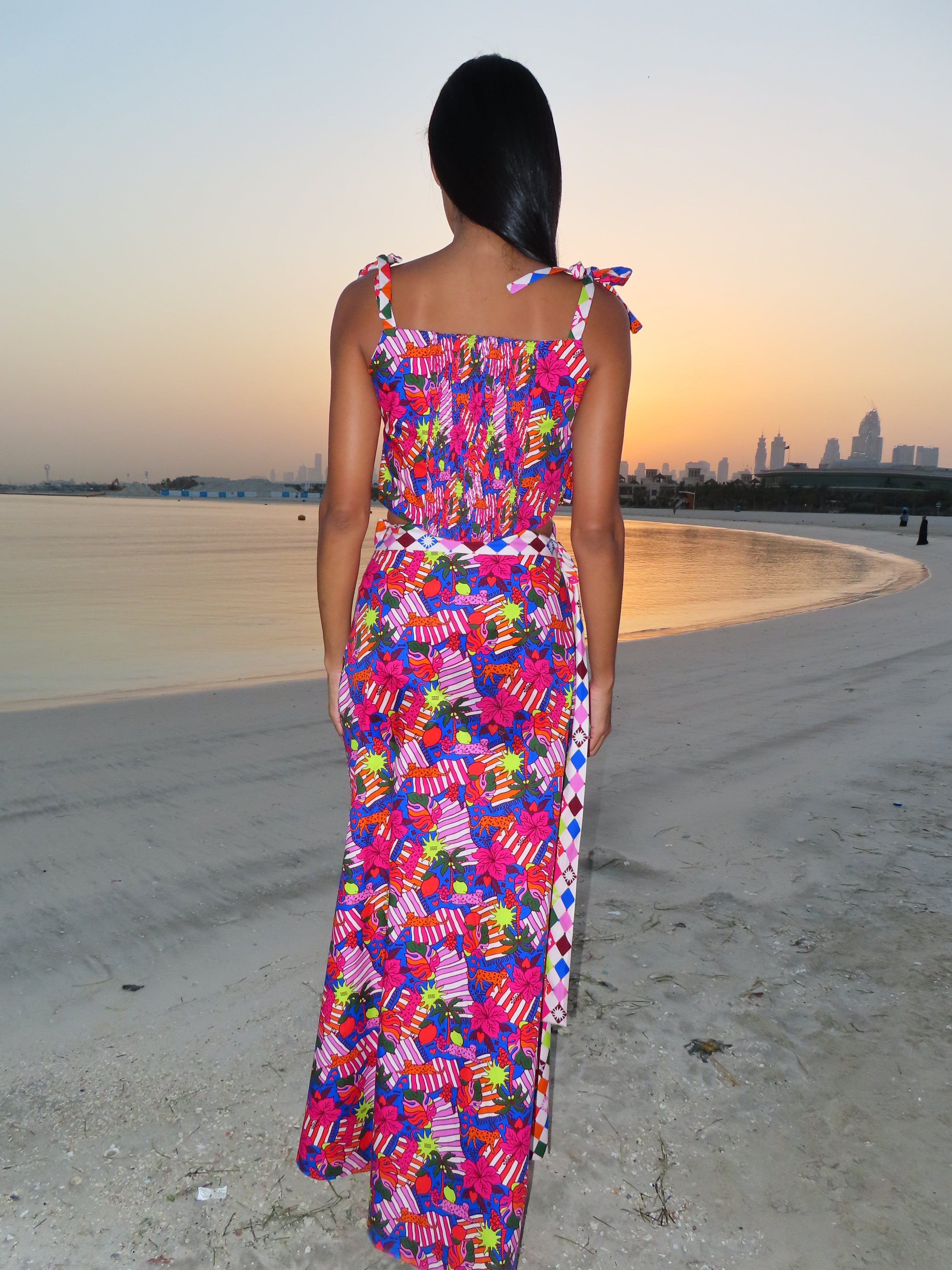 EOS Reversible Wrap Skirt – Summer Jungle & Soft Diamond -