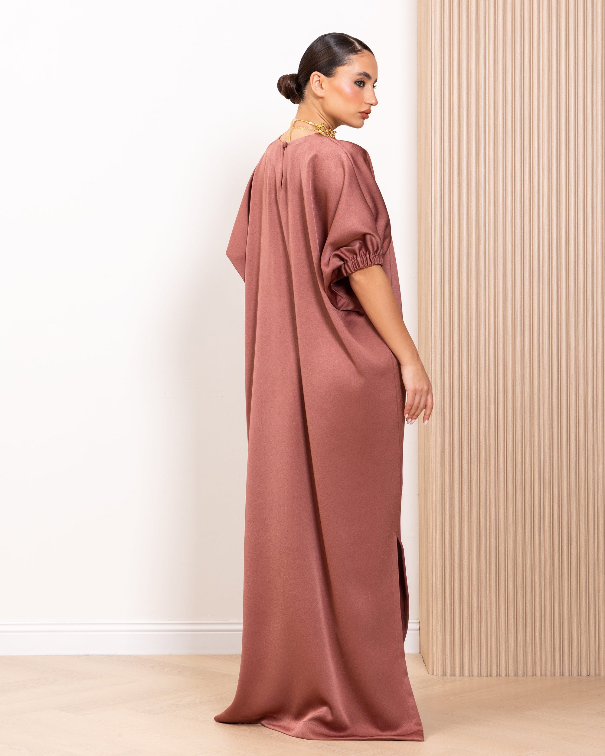 Back detail of the Rosewood Kaftan by Kras the Label