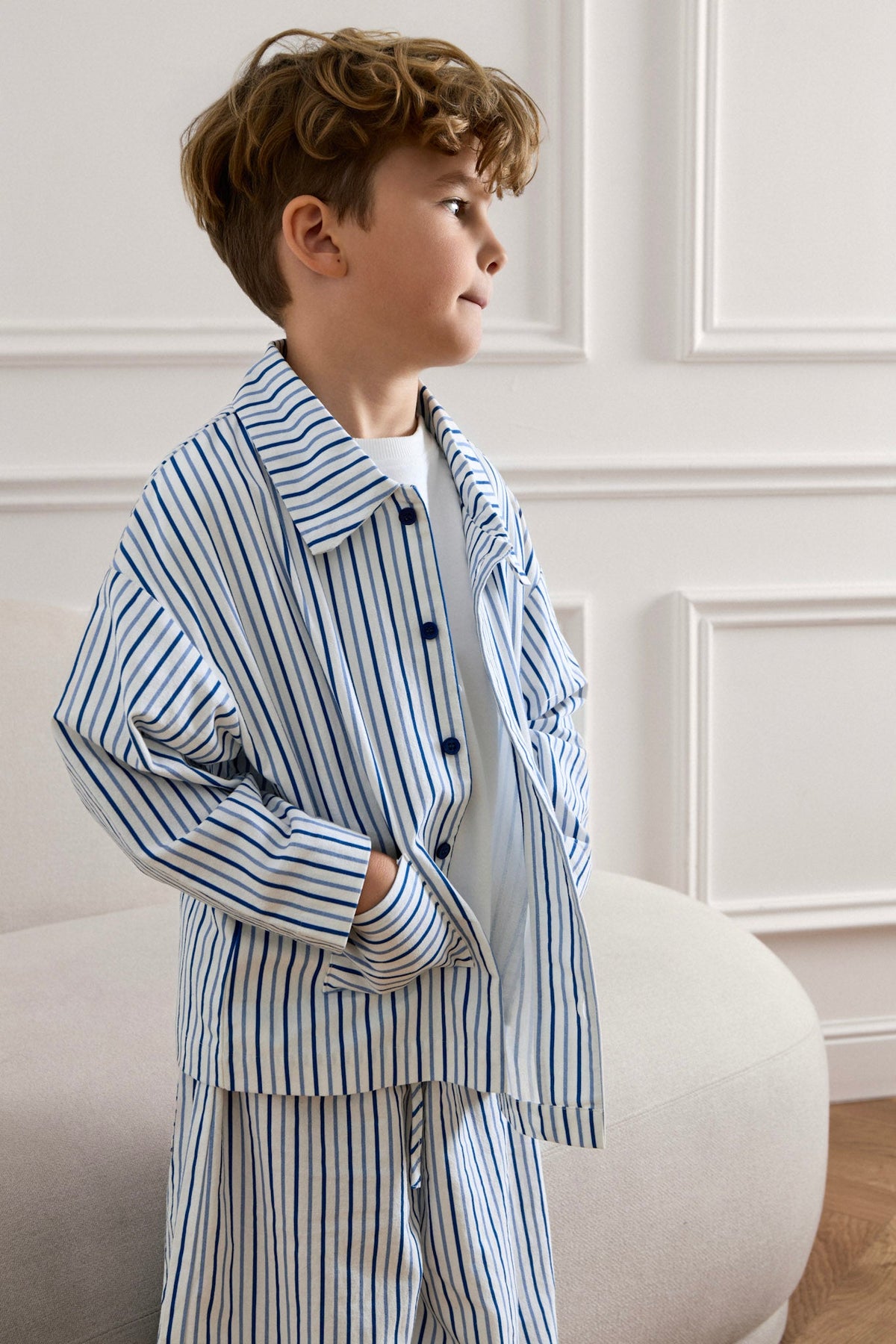 Kai Shacket in Sea Stripes Print