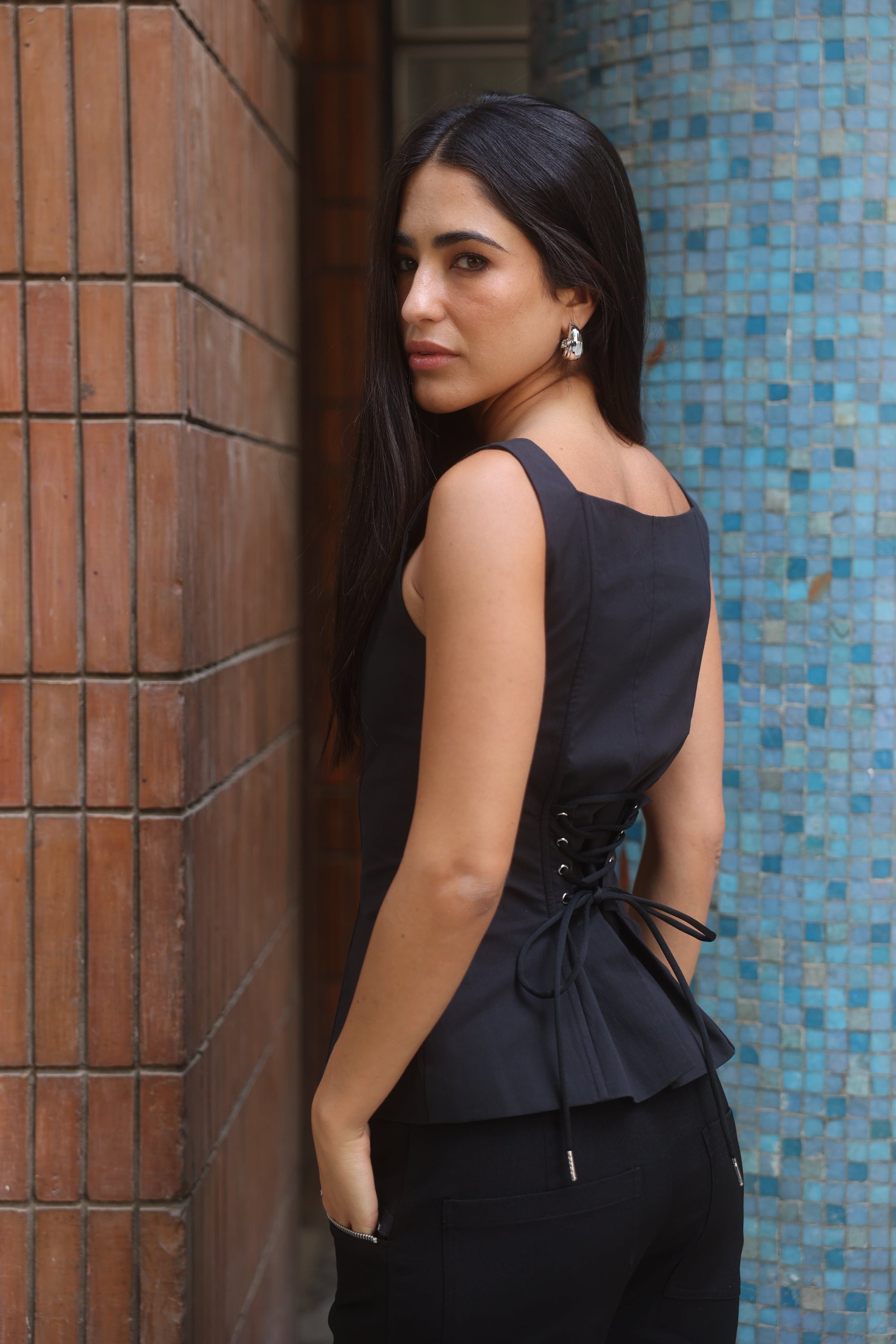 Back detail of the Edge top by Haïa 