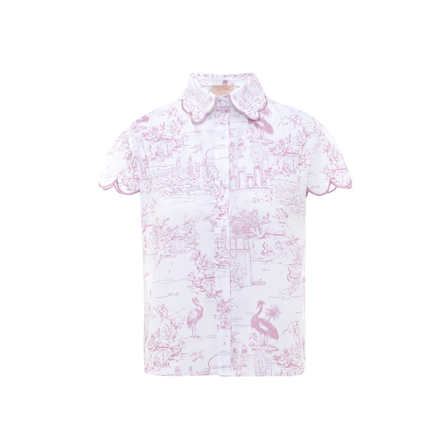 Organic cotton pink toile pyjamas - Cap Sleeve top by Love Letters x