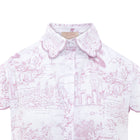 Organic cotton pink toile Cap Sleeve top by Love Letters x