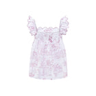 Organic cotton pink toile babydoll pyjama top back 
Love Letters x