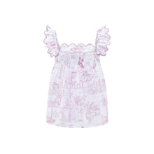 Organic cotton pink toile babydoll pyjama top back 
Love Letters x