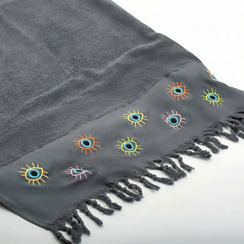 Bora Beach Towel with Lashes Design Embroidery