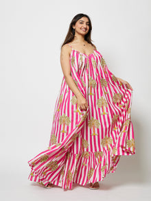 Model is wearing the Velora Maxi Dress by Kyshmysh 