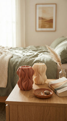 Large Wave Stripe Candle
