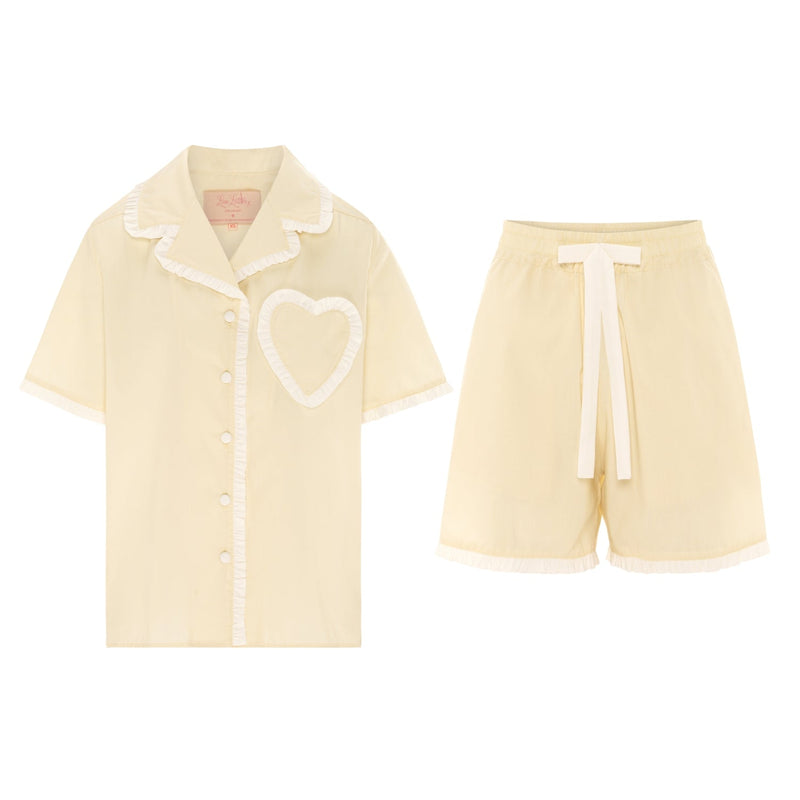 Top and bottoms of the Dolce Limone Short Pyjama by Love Letters x