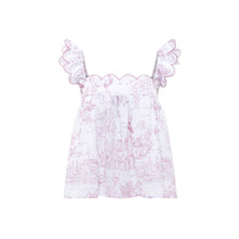 Organic cotton pink toile babydoll pyjama top Love Letters x
