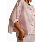 Luna Pink And White Stripe Shirt