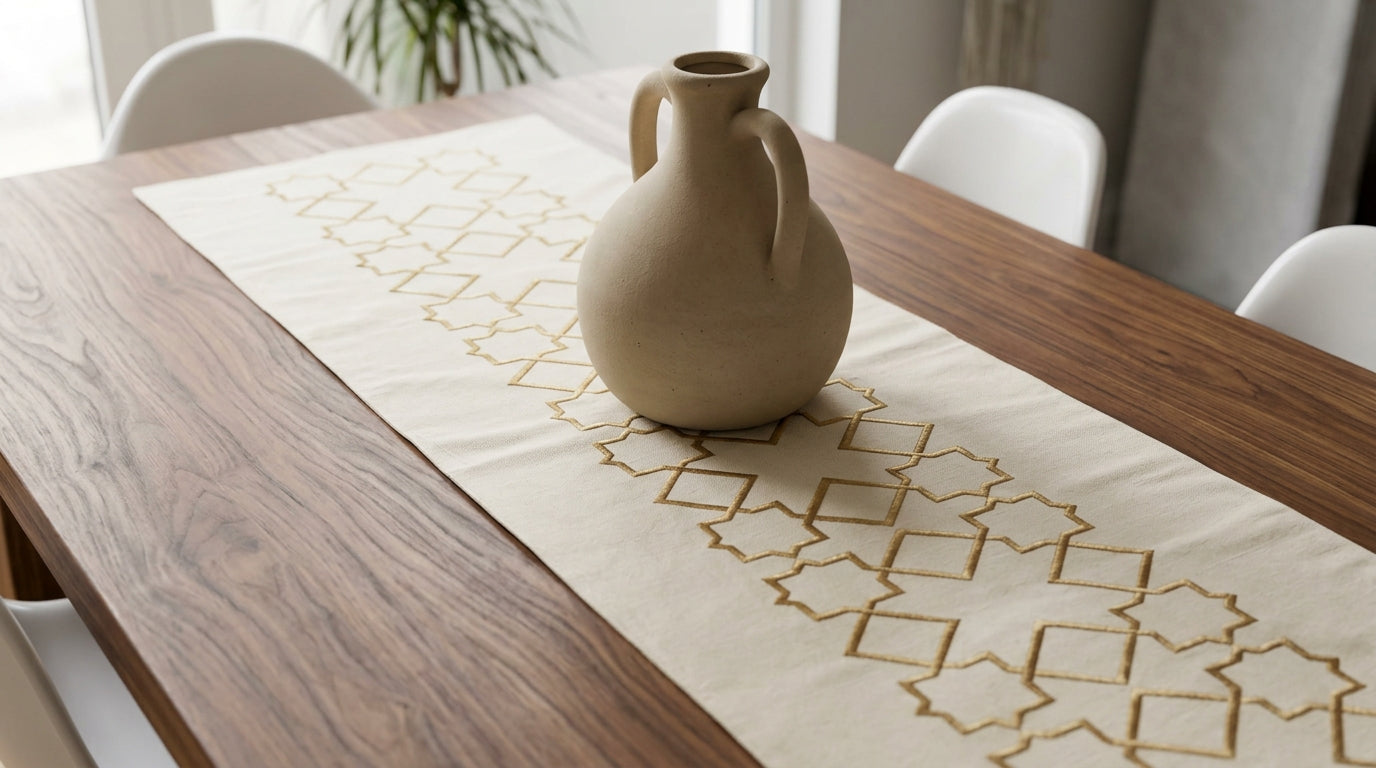 Arabesque 15-Piece Embroidered Table Set