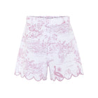 Organic cotton pink toile shorts by Love Letters x