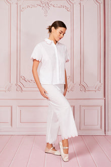 White Jaipur  Capsleeve PJ Pant