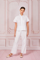 White Jaipur  Capsleeve PJ Pant