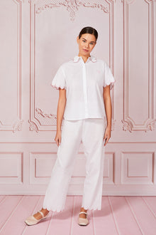 White Jaipur  Capsleeve PJ Pant