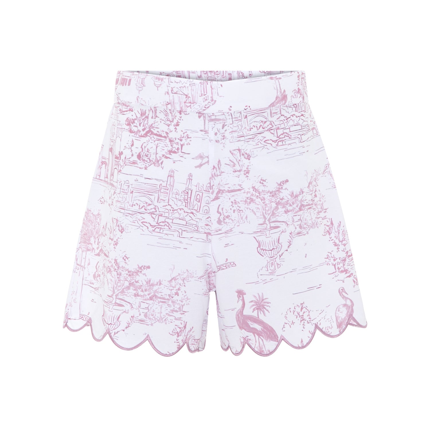 Organic cotton pink toile shorts by Love Letters x