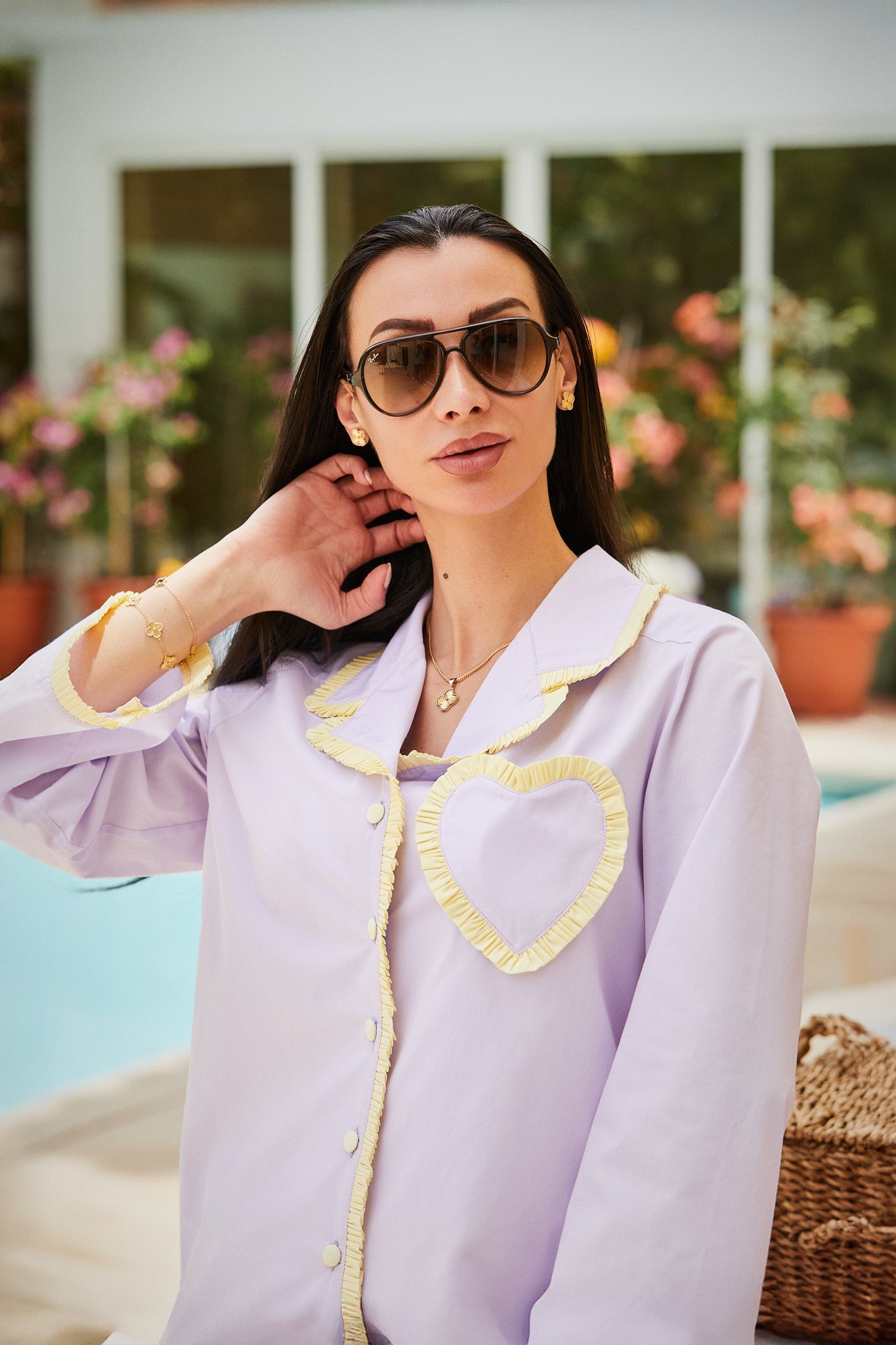 Dolce Violetta organic cotton pyjama set by Love Letters x