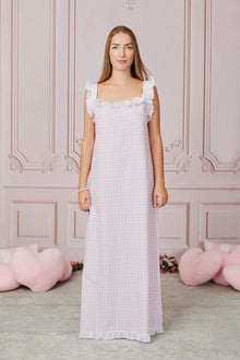 Dolce Gingham Rosa Sleep Dress (Long)