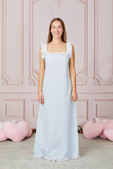 Dolce Gingham Azzurro Sleep Dress