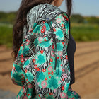 Bloom Reversible Cropped Hoodie Jacket - 