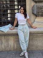 Ice Blue Balloon Pants