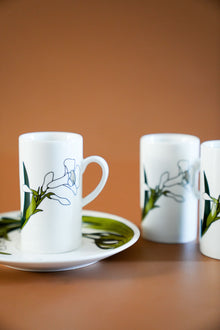 Close-up detail shot of the Nergiz Coffee Set by Doric Home