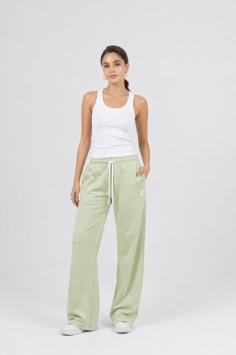 Model wearing the EOS X Remy Pistachio Joggers