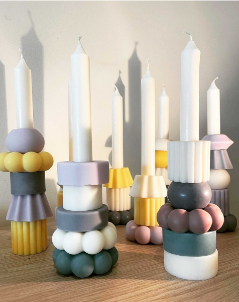 Stackable Candle & Rings