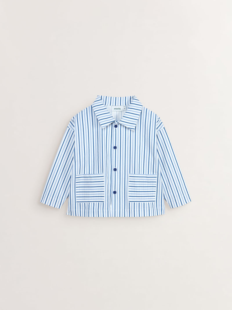 Kai Shacket in Sea Stripes Print
