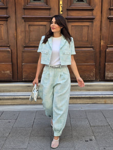 Ice Blue Balloon Pants