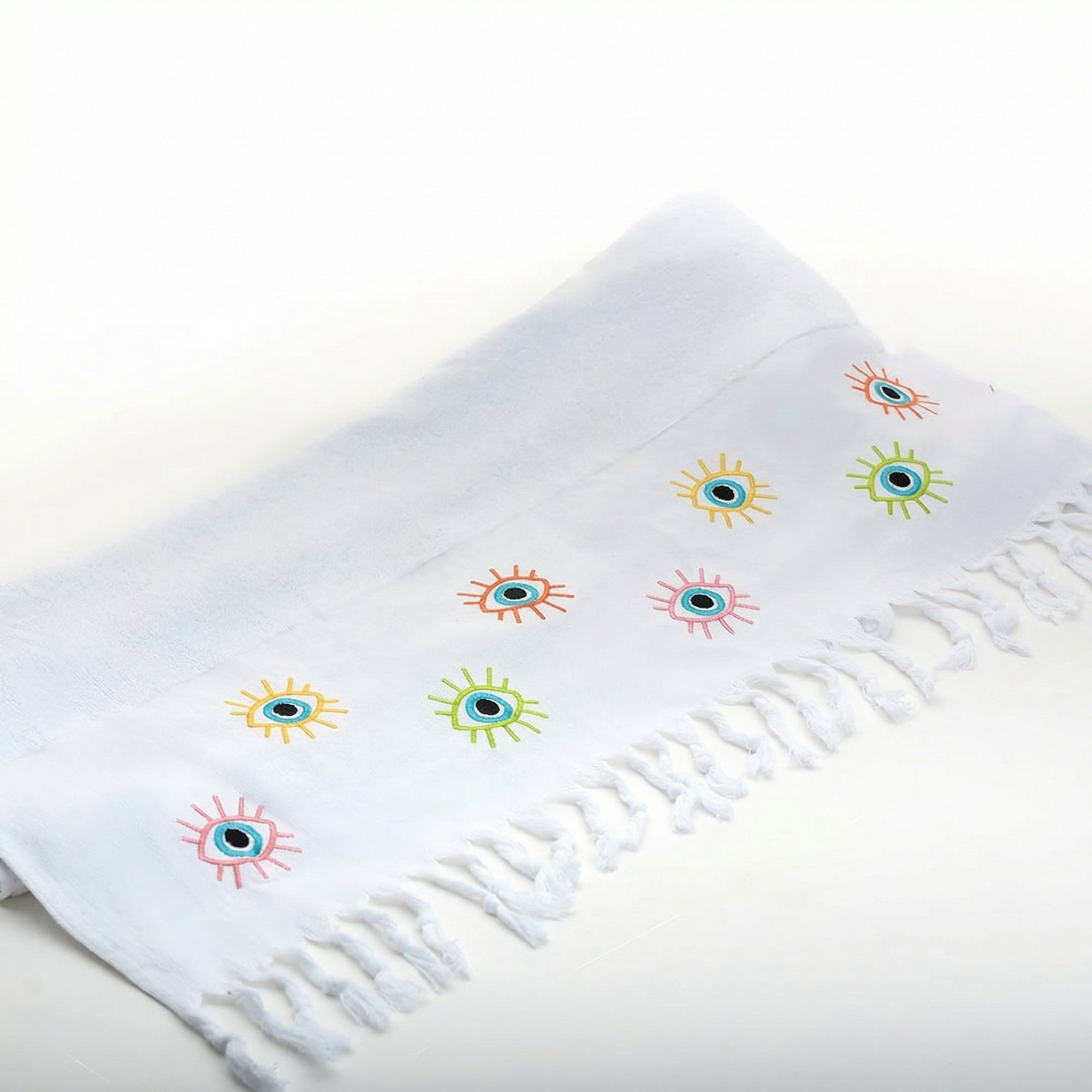 Bora Beach Towel with Lashes Design Embroidery