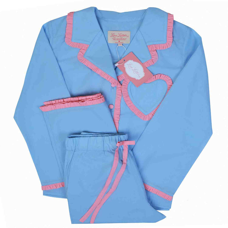 Dolce Azzurro organic cotton pyjama set by Love Letters x