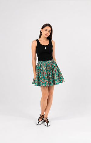 Green Floral Bloom Print