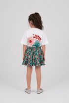 Bloom Oversized White Cotton T-shirt - Kids