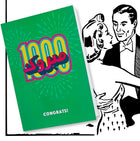 Colourful pop art "Congrats" greeting card celebrating everyday Arabic expressions and cultural storytelling.