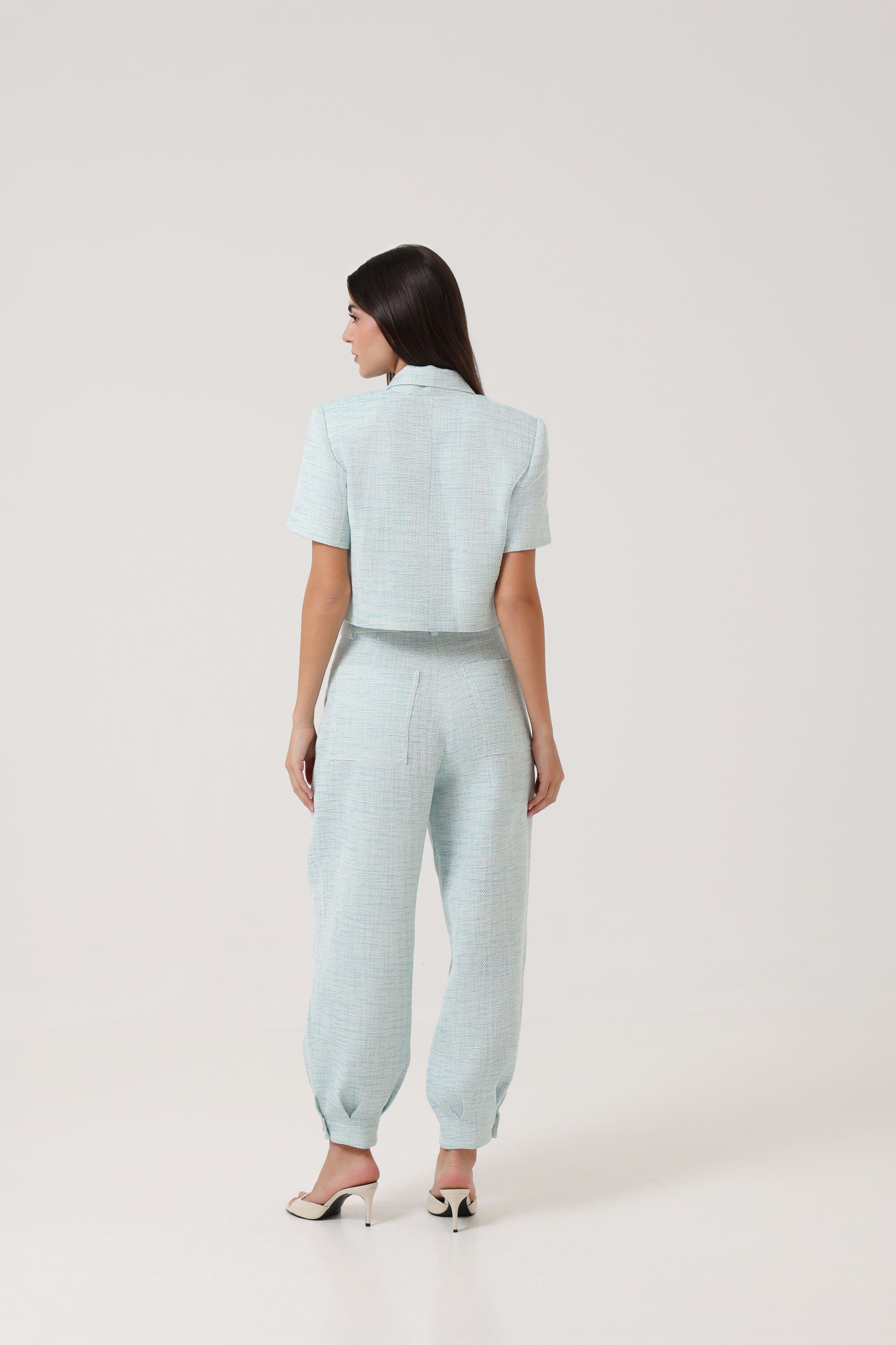 Back details of the Portofino Mare Balloon Pants by Rèmy Suits