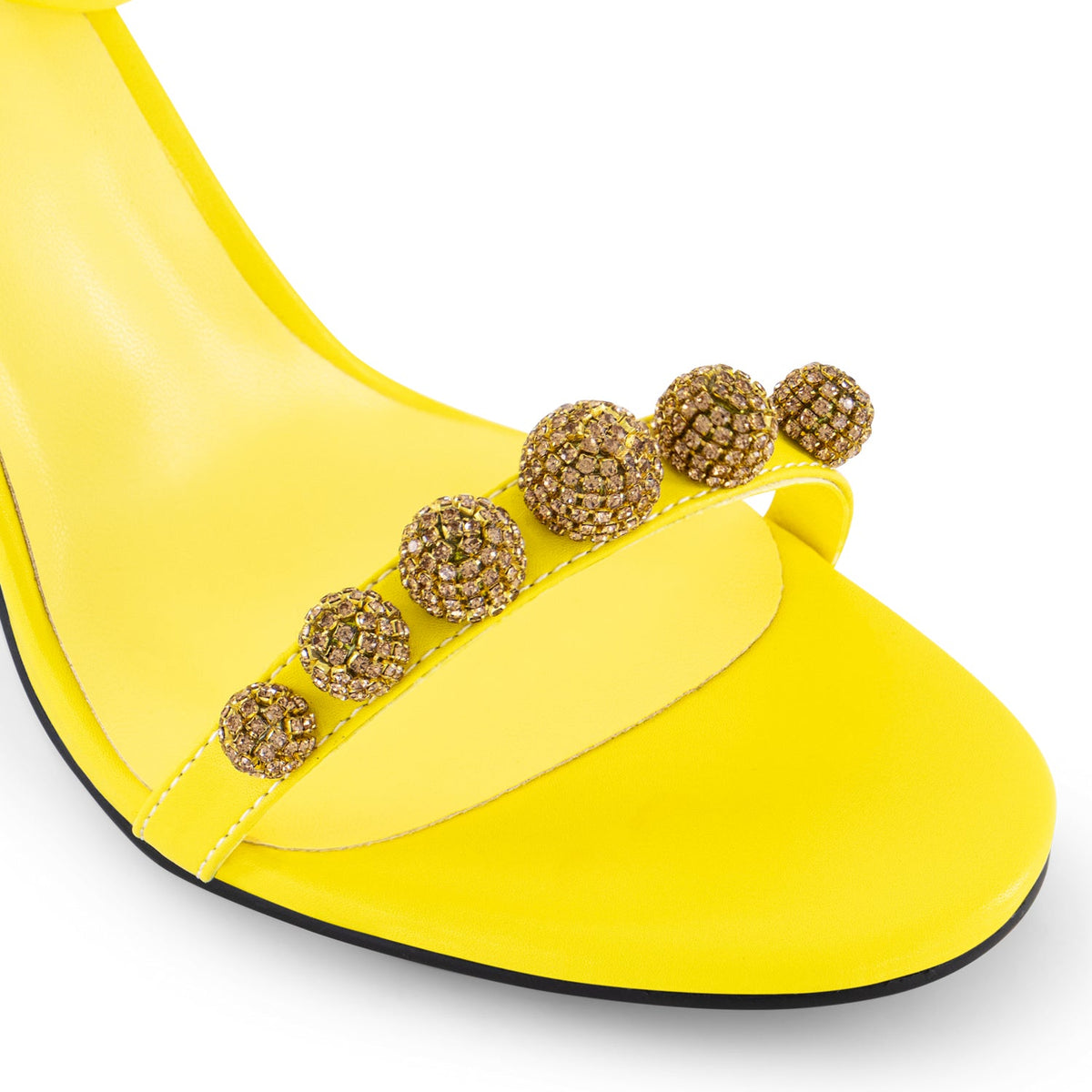 Close-up detail shot of the Sunset Jewel Sandals by Subashini Heels