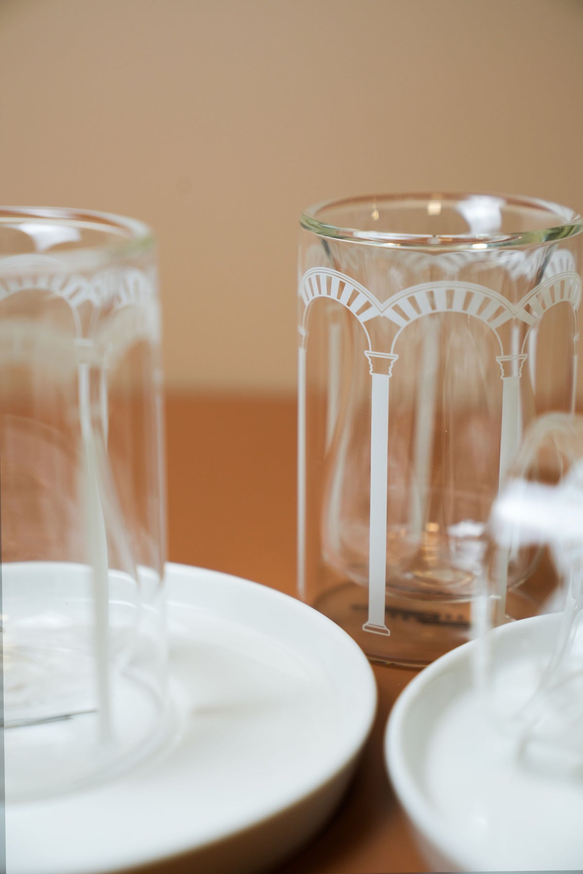 Close-up detail shot of the Qaysari Tea set by Doric Home
