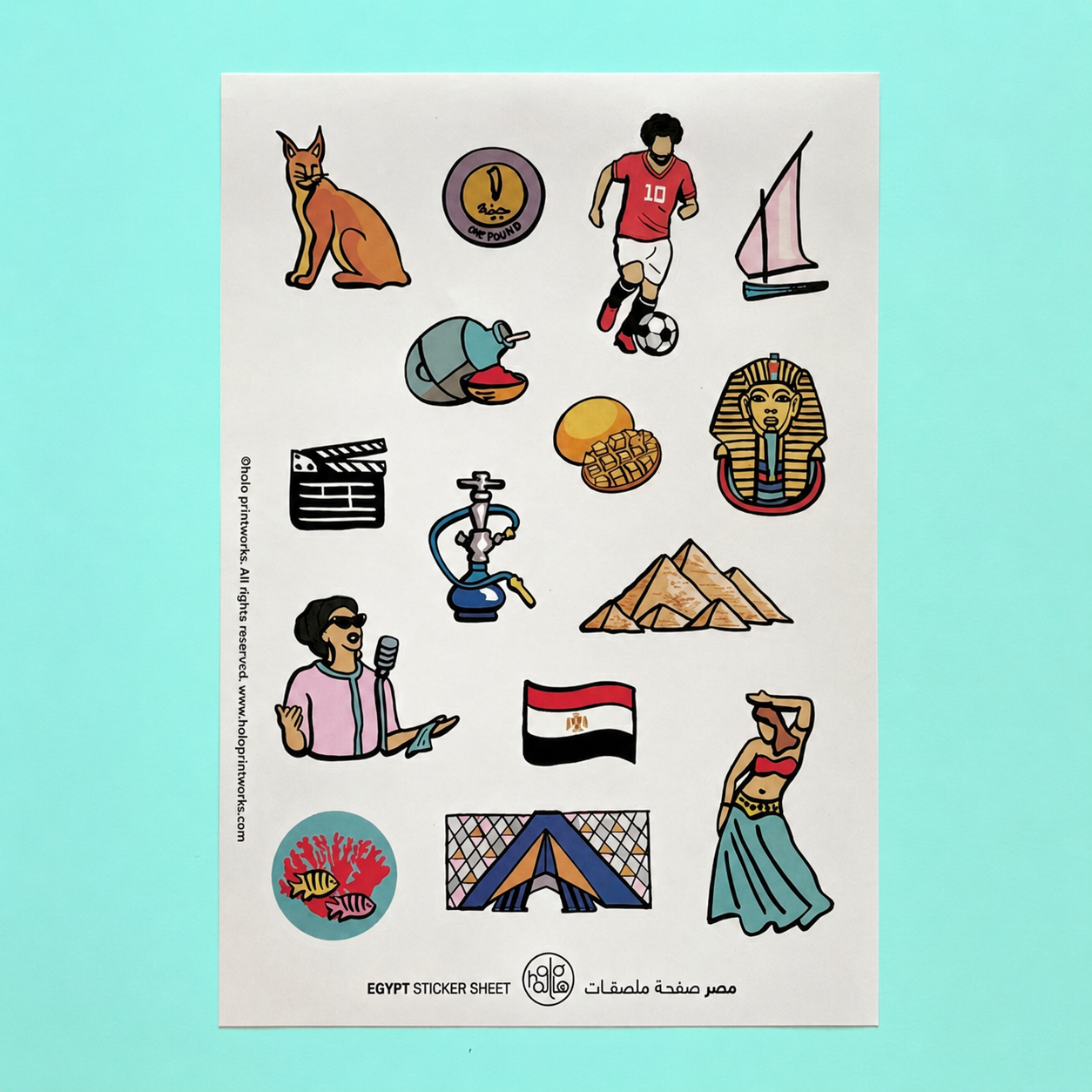 Egypt Sticker Sheet (Set of 2)