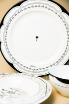 Close-up detail shot of the Palm Dinner Set by Doric Home 