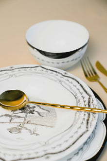 Detail shot of the Palm Dinner Set 